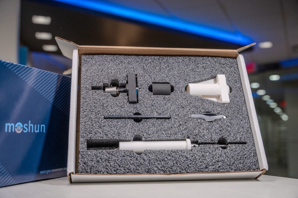 Moshun's SlamBlok uses a purpose-built kit for easy installation.